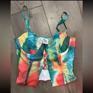 Colorful corset top